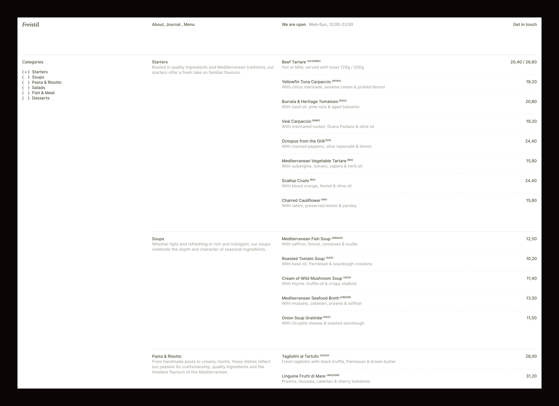 Freistil-Restaurant-Menu-Design